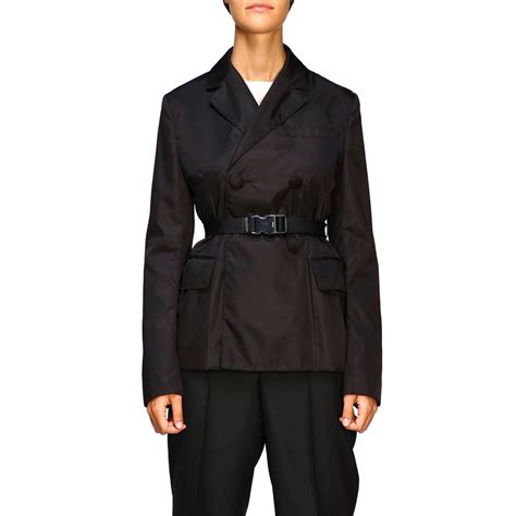 women prada jacket|Prada women's double breasted jackets.